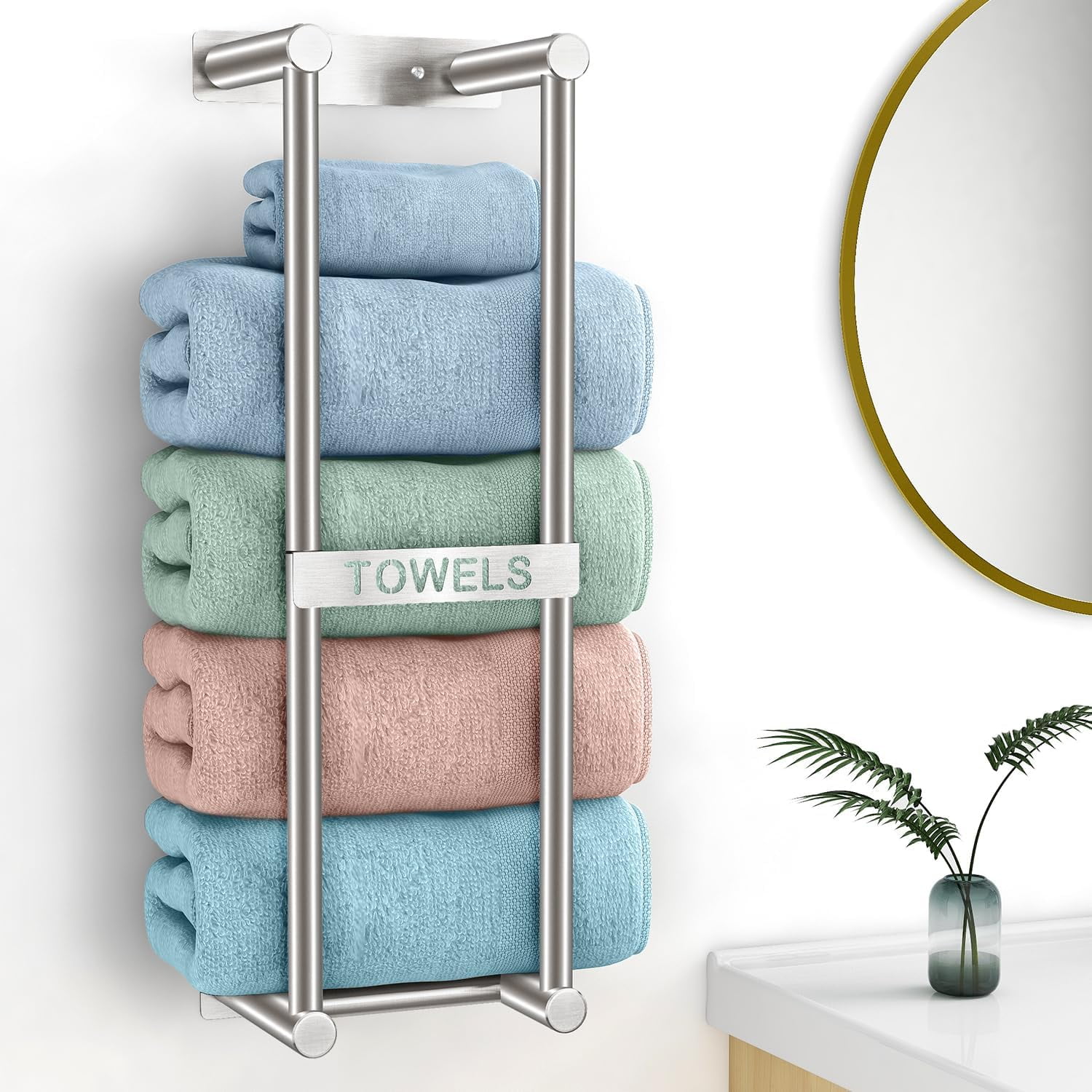 Bathroom Towel Storage Rack, Towel Racks for Bathroom Wall Mounted 30 ...