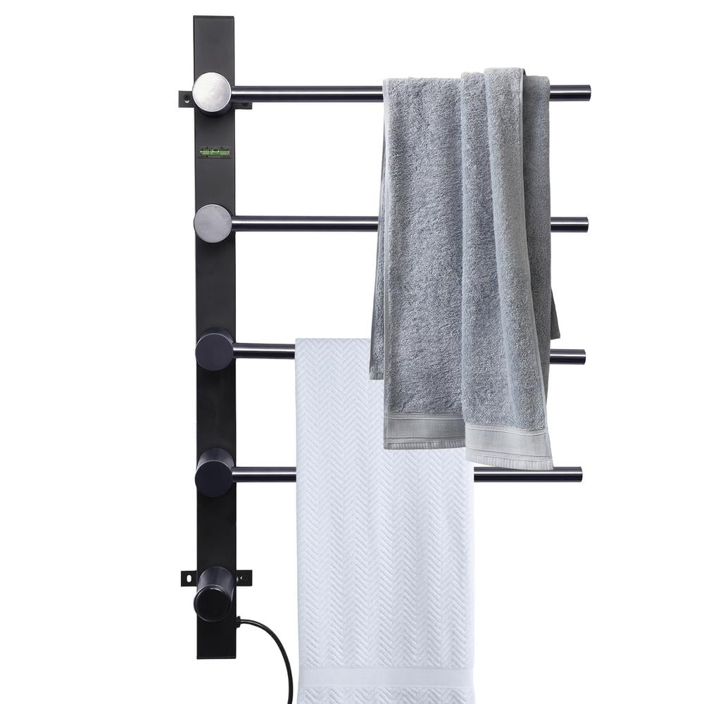 Bathroom Towel Warmer Rack 4 Bar Stainless Steel Heated Towel Rack ...