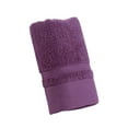 thumbnail image 1 of Bathroom Towels Clearance Sale! Dusknt Thick Cotton Towel Purple Cotton Hand Towels Bathroom Hand Towels Set Ultra Soft and Highly Absorbent Towel for Bath Hand Face Gym and Spa Purple, 1X Towel, 1 of 3