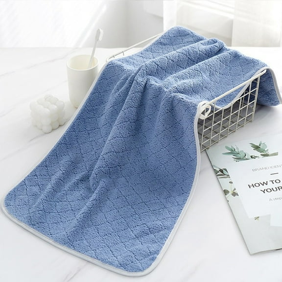 Bathroom Towels Thickened Soft Absorbent Plain Color Household Wash Face Gift Towels Set