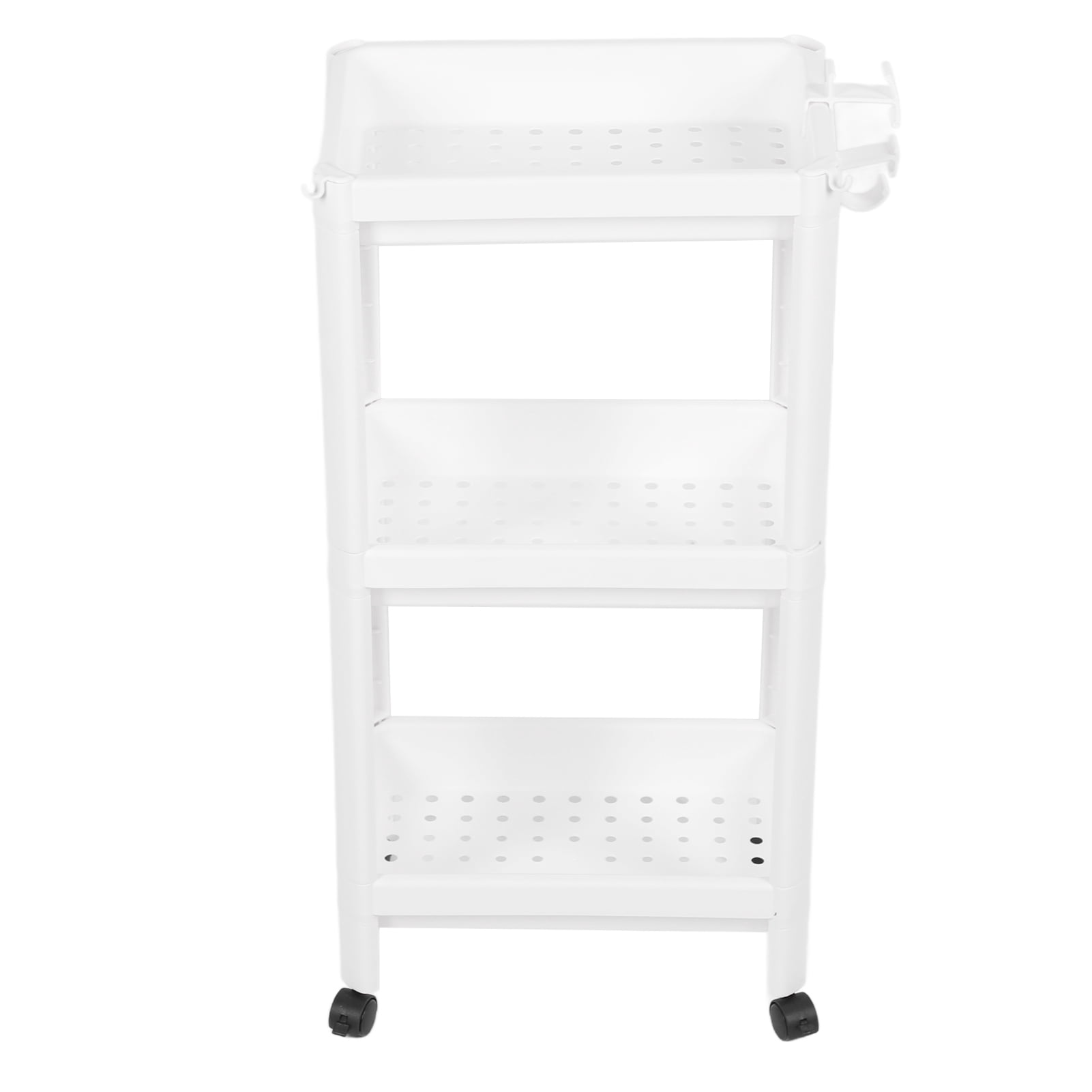 3-Tier White Bathroom Shelf Unit - MDF Storage Rack For Towels, Books & Decor