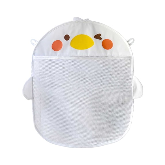 Bathroom Toy Storage Mesh Bag with Suction Cup, Breathable Hanging Shower Organizer for Kids Bath Toys, Quick-Dry Wall-Mounted Drying Net for Soap and Clips