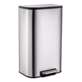 thumbnail image 1 of Bathroom Trash Can, 12/20/30/50L Stainless Steel Garbage Can with Lid, Step-On Pedal and Inner Bucket, Rectangular Trash Can for Kitchen for Office Living Room Small Spaces, 1 of 12