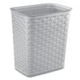 thumbnail image 1 of Bathroom Trash Can, 3.4 Gallon Small Plastic Weave Garbage Bucket Bin with No Lid, Gray - Sturdy, Easy to Clean, Space-Saving for Bathroom, Powder Room & RV Use, 1 of 9