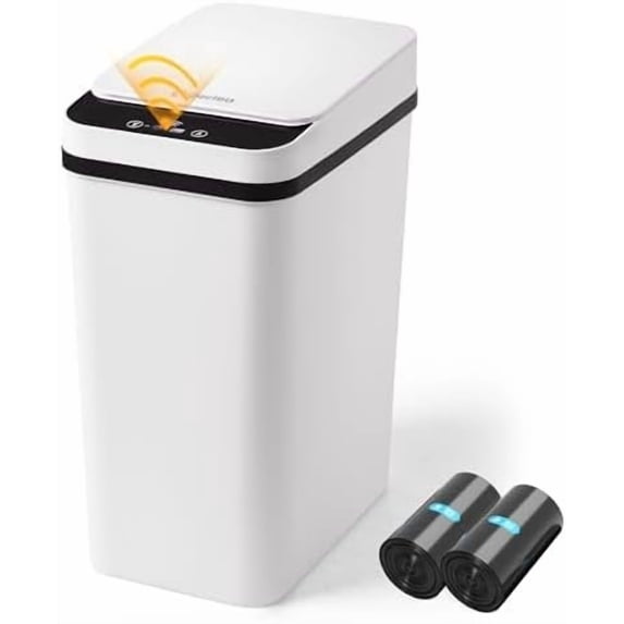 Bathroom Trash Can Automatic Touchless 2.6 Gallon Small Trash Cans with ...