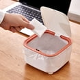 thumbnail image 1 of Bathroom Trash Can Large Capacity Round Desktop Waste Bin, Slim Space-Saving Design with Push Lid for Easy Use, Stylish Trash Container for Living Room Kitchen Office Use, 1 of 8