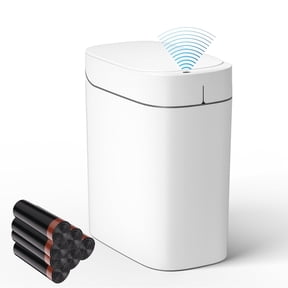 Bathroom Trash Can with Lid, 2.2 Gallon Slim Touchless Sensor Trash Can, Automatic Suction Smart Trash Can, Suitable for Bedrooms, Offices, Kitchens, and Bathrooms