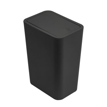 Bathroom Trash Can with Lid, 4.0 Gallon / 15 Liters Garbage Can with Pop-Up Lid, Small Trash Can Dog Proof, Plastic Trash Bin,Waste Basket for Bathroom, Bedroom, Kitchen,Living Room(Black)
