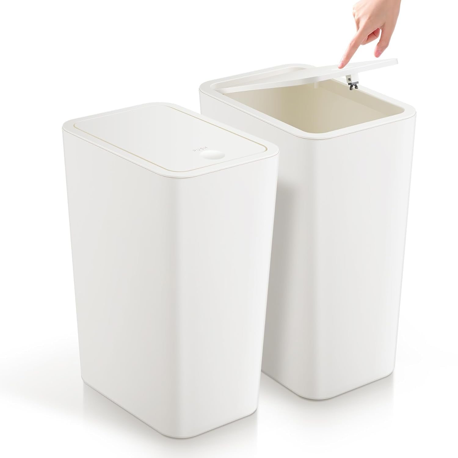 Bathroom Trash Can with Lid, 4 Gallon / 15 Liter Small Garbage Can ...