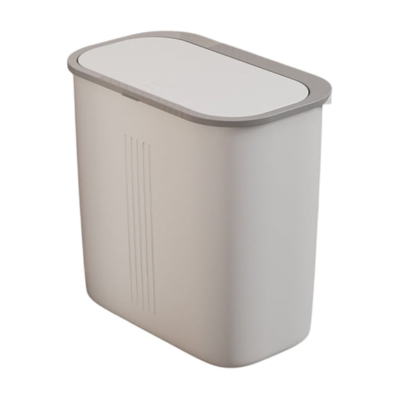 Bathroom Trash Can with Lid, Garbage Can with Pop-Up Lid, Small Trash Can Dog Proof, Slim Trash Bin Waste Basket for Toilet, Office, Bedroom, Living Room, Kitchen