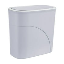 Bathroom Trash Can with Lid, Slim Garbage Can, Small Trash Bin Waste Basket with Pop-Up Lid for Kitchen, Bedroom, Living Room, Office