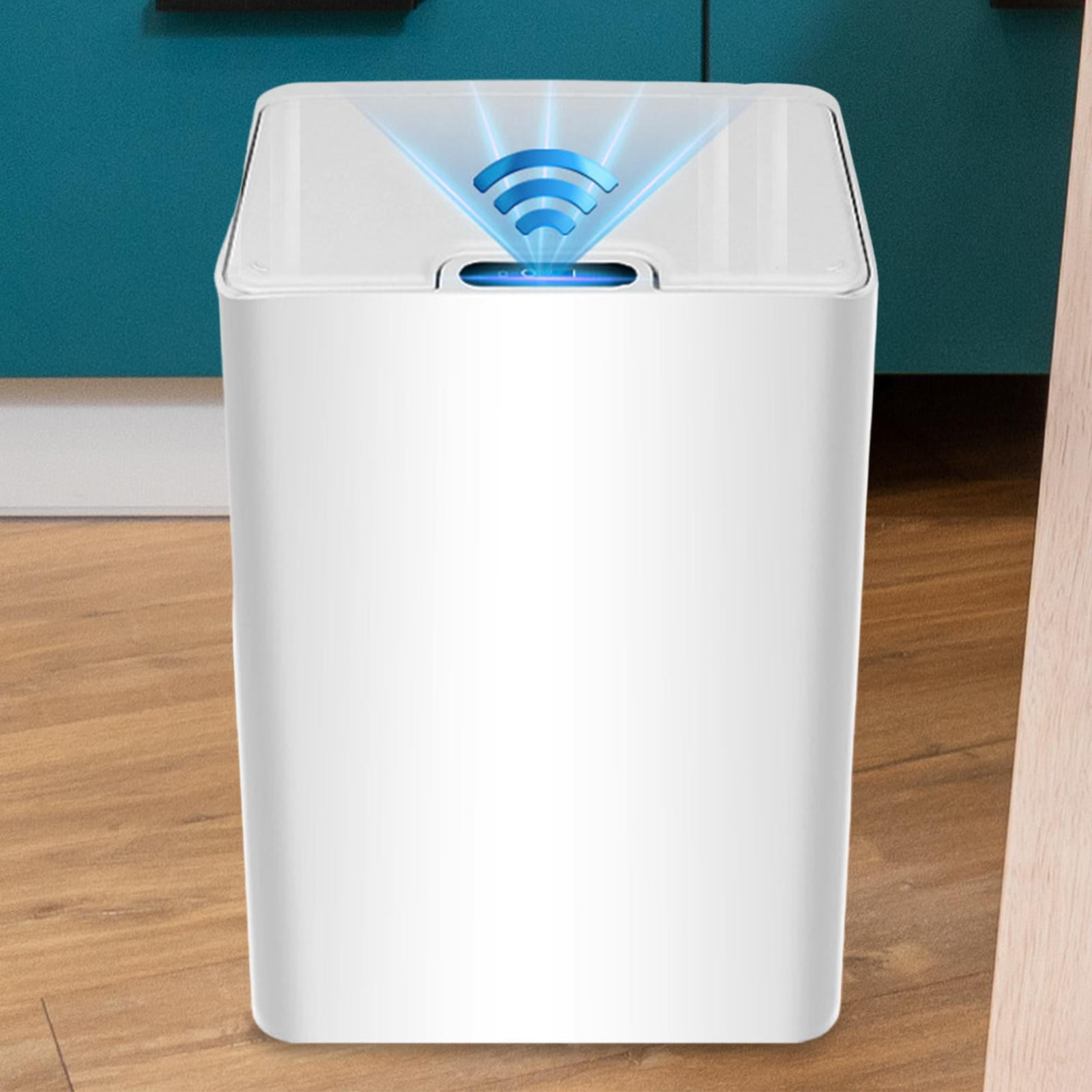 Bathroom Trash Cans with Lids Smart Trash Can 15L Rectangular Rubbish Bin Bathroom Garbage Bin ...