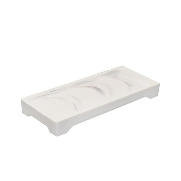 Bathroom Trays, Countertop Organizer Jewelry Rings Holder Rectangular Decorative Storage Tray for Drawer Candle Home Decor Perfume Jewelry , White