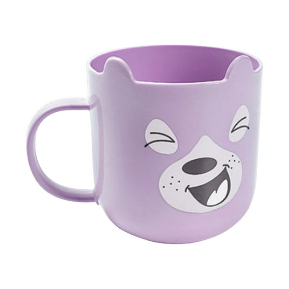 Bathroom Tumbler Cup 10.5oz Reusable Unbreakable Toothbrush Cup 300ml Mouthwash Cups Plastic Easy to Clean Bathroom Cup Toothbrush Holder Adequate for Your Bathroom (PP 1PCS, Purple)