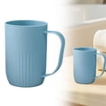 thumbnail image 1 of Bathroom Tumbler Cup,Plastic Toothbrush Mug With Handle,Portable Bathroom Rinse Cup,Reusable Household Toothpaste Toothbrush Storage Tumbler for Home,Hotel,Travel,2.75x3.93 inch (Light Blue), 1 of 8