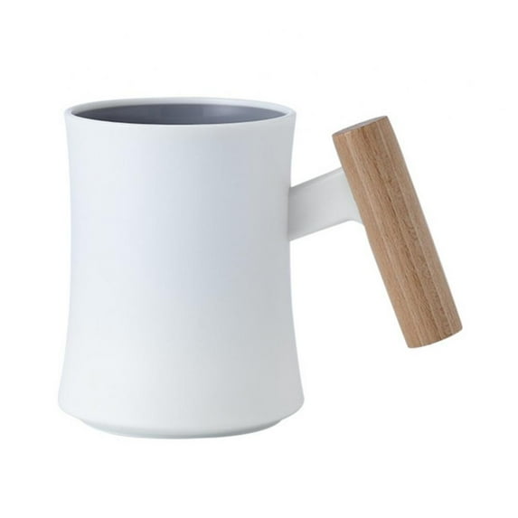 Bathroom Tumbler Cup with Wooden Handle Unbreakable Dental Rinsing Cup,Soft and Easy to Grip,Toothbrush Organizer for Teenager Children & Kids