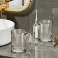 thumbnail image 1 of Bathroom Tumbler and Toothbrush Holder Set, Reusable Drinking and Mouthwash Cups for Bathroom Sink Organization, Plastic Brushing Cup With Easy-Grip Design Ideal for Home Or Travel Use Blahzhy, 1 of 7