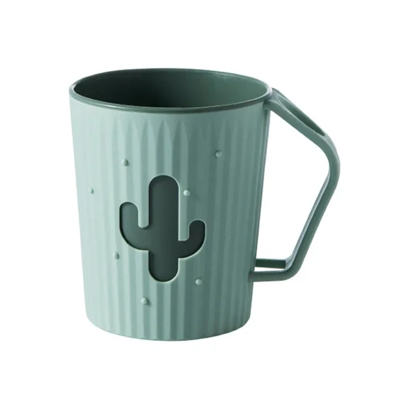 Bathroom Tumblers Cactus Mouthwash Cup Plastic Tooth Mug for Household Water Mug Home Travel Simple Toothbrush Holder Mug