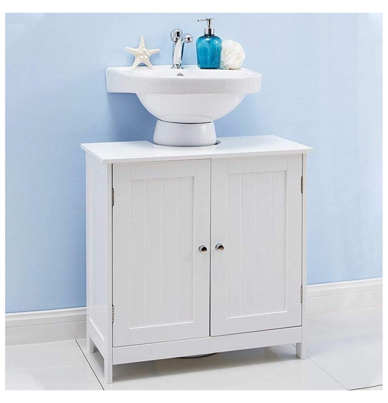Bathroom Under Sink Vanity Standing Pedestal Sink Storage