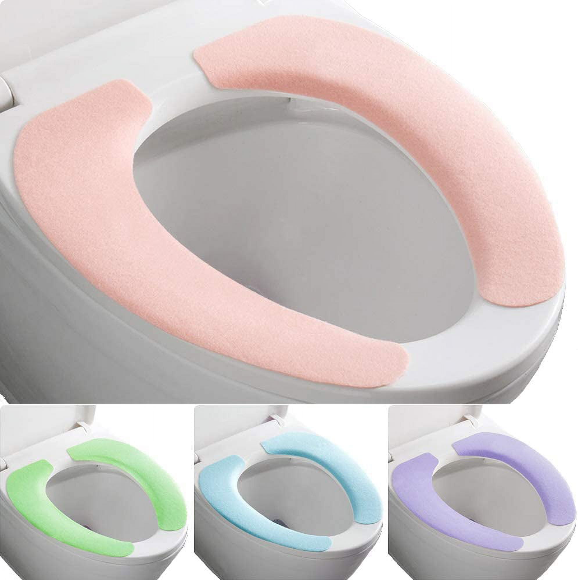 Bathroom Upgraded Warmer Toilet Seat Cover Pads, Portable Washable and Reusable Toilet Seat