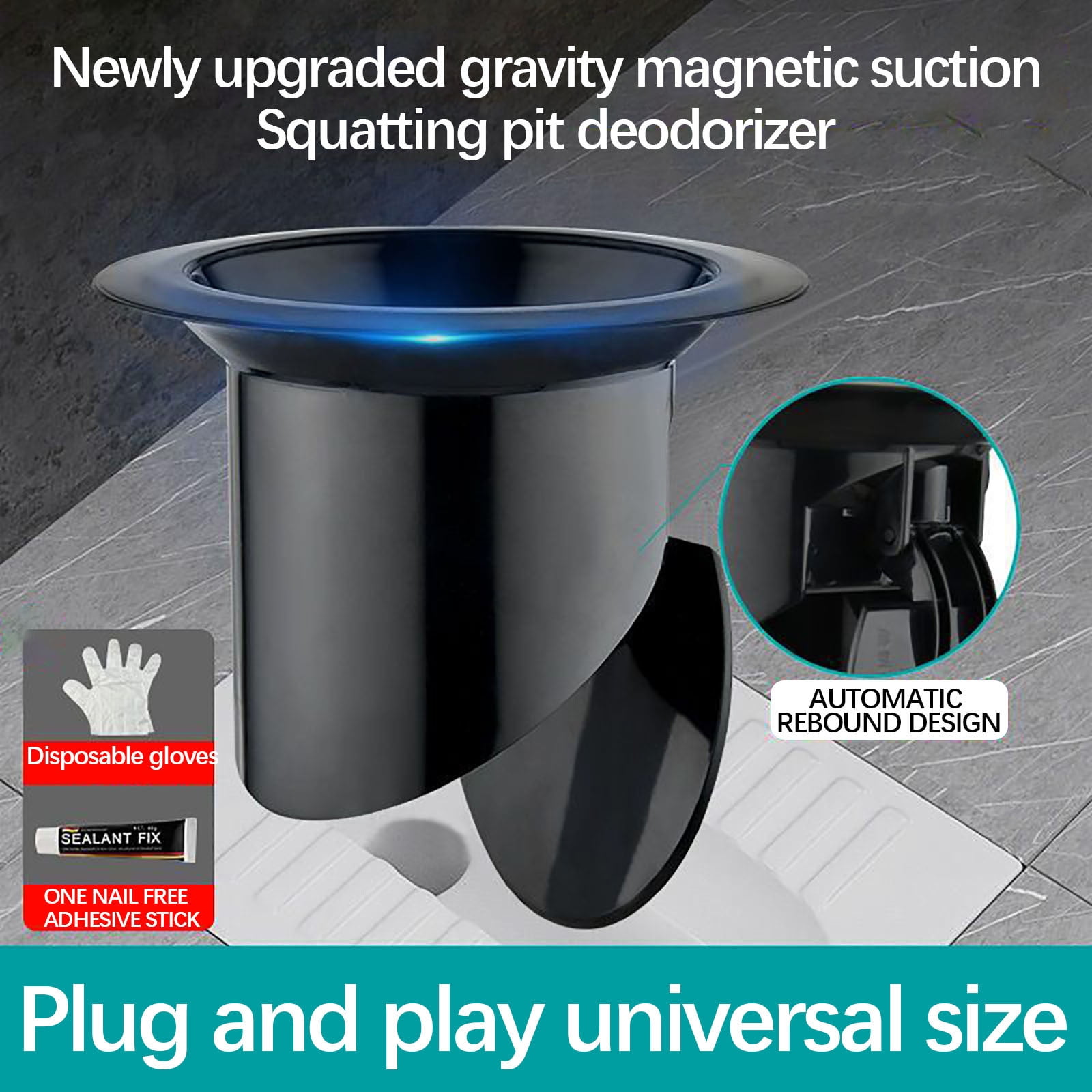 Bathroom Urinal Plug Hole Plug Stop Odor Toilet Odor Proof Plugger 12Ml