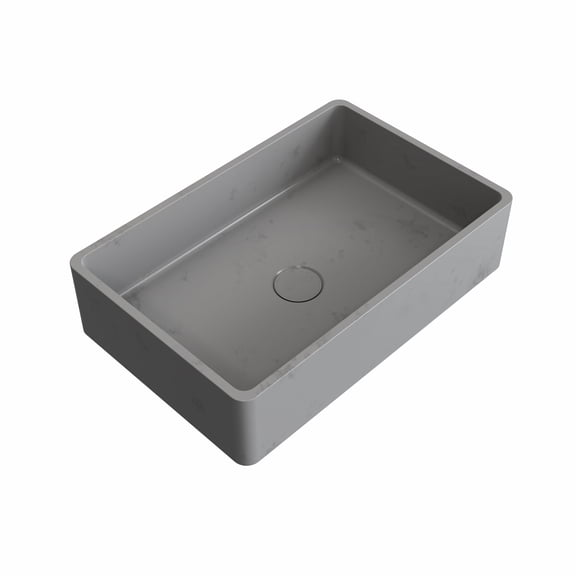 Bathroom Vanity 19.68'' Concrete Vessel Rectangular Modern Gray Bathroom Sink,Vanity With Sink