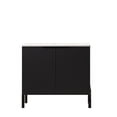 thumbnail image 1 of Bathroom Vanity 30" TURIO Freestanding Carrara White Sintered Stone Countertop and Black Plywood Cabinet with Two Doors, NO Basin, NO Faucet and Sink Cover,Vanity With Sink, 1 of 7