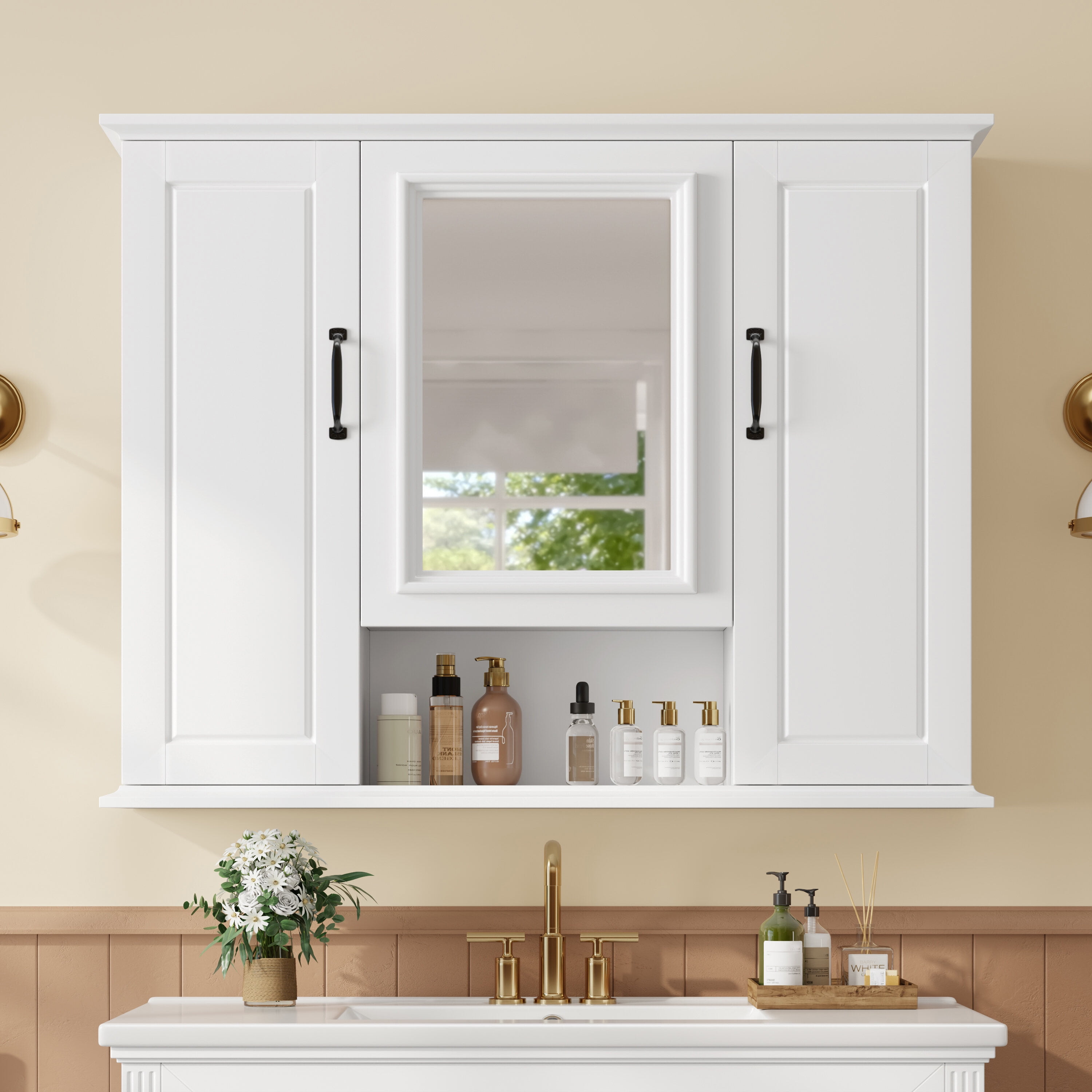 Bathroom Vanity, 36'' Medicine Cabinet, Wall Mounted Bathroom Storage ...