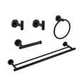 thumbnail image 1 of Bathroom Vanity, 5 Piece Bathroom Towel Rack Set Wall Mount, Matte Black Bathroom Storage Cabinet,Aluminium Bathroom Shelving, Bath & Faucets Bathroom Storage, 1 of 10