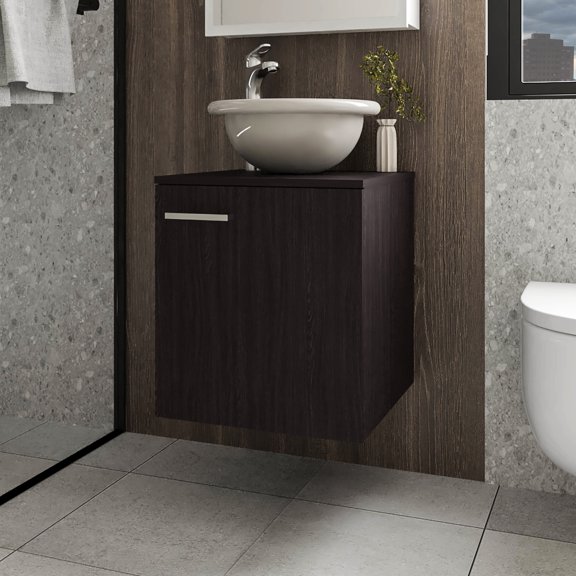 Bathroom Vanity with Built - in Faucet and Sink | Wall - mounted for Bathroom Space Optimization | Melamine - covered for Long - lasting Use | Reduces Bathroom Noise
