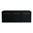 thumbnail image 1 of Bathroom Vanity Bvb09148bct - 48 Inch Wall Mounted, Black Chestnut With Spacious Storage And Soft-close Feature Contemporary Look Hinges, 1 of 7