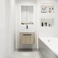 thumbnail image 1 of Bathroom Vanity With Ceramic Basin. 24" Wall Mounted White Oak. Soft Close Door For A Pleasant & Ample Storage Modern Oak Vanity. With Basin And Silent-, 1 of 7