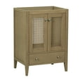 thumbnail image 1 of Bathroom Vanity, Freestanding Cabinet Without Sink, Rattan Cabinet with Large Drawer and Soft-Close Doors, Made of Solid Frame and MDF Board (Natural), 1 of 9