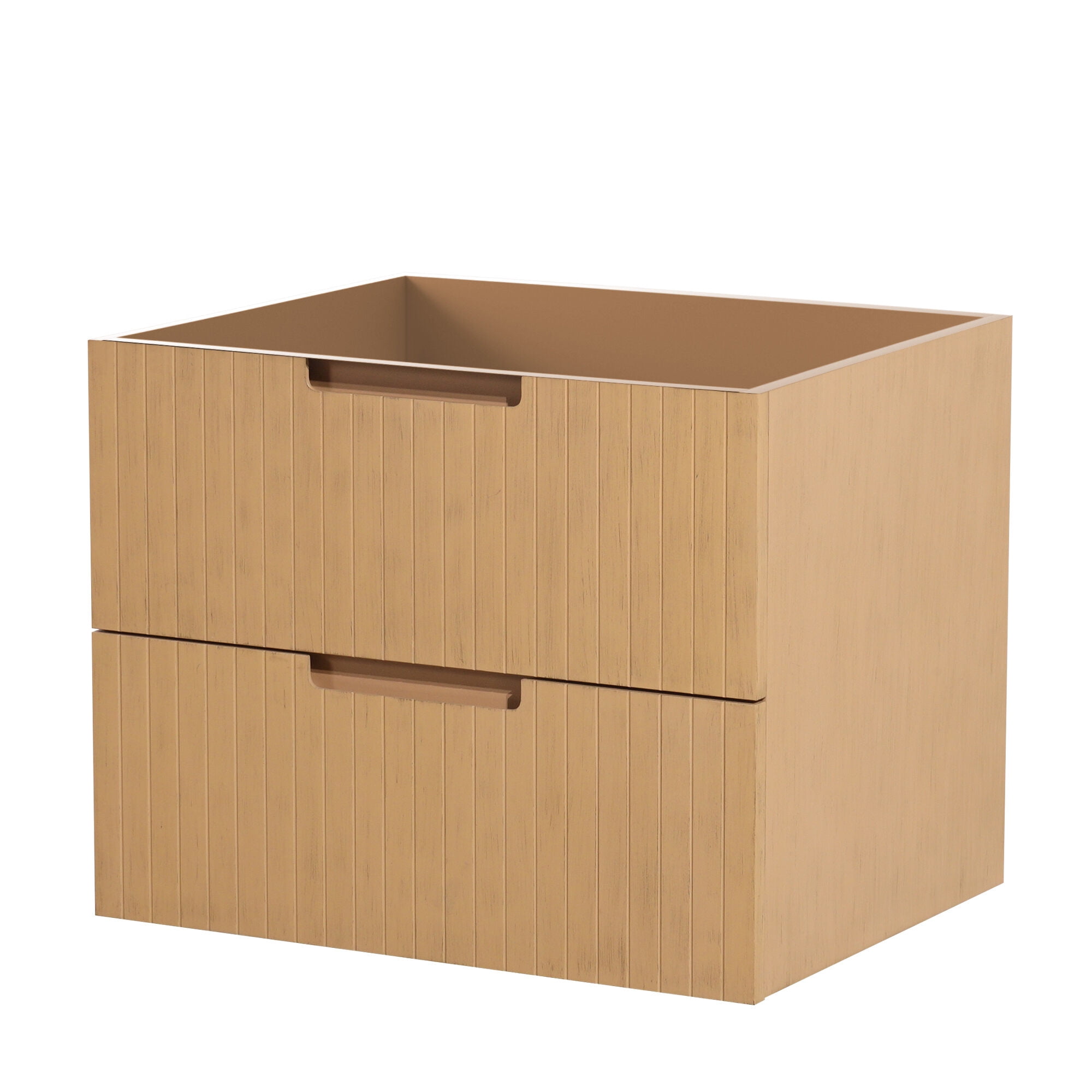 Bathroom Vanity, HK2301-24-YE Cabinet, Light Brown Vanity With Sink,Mdf ...