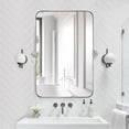 thumbnail image 1 of TEHOME Aura  Brushed Nickel Bathroom Mirror, 20x30 inches, Stainless Steel framed, Pivoting Rectangle, 1 of 6