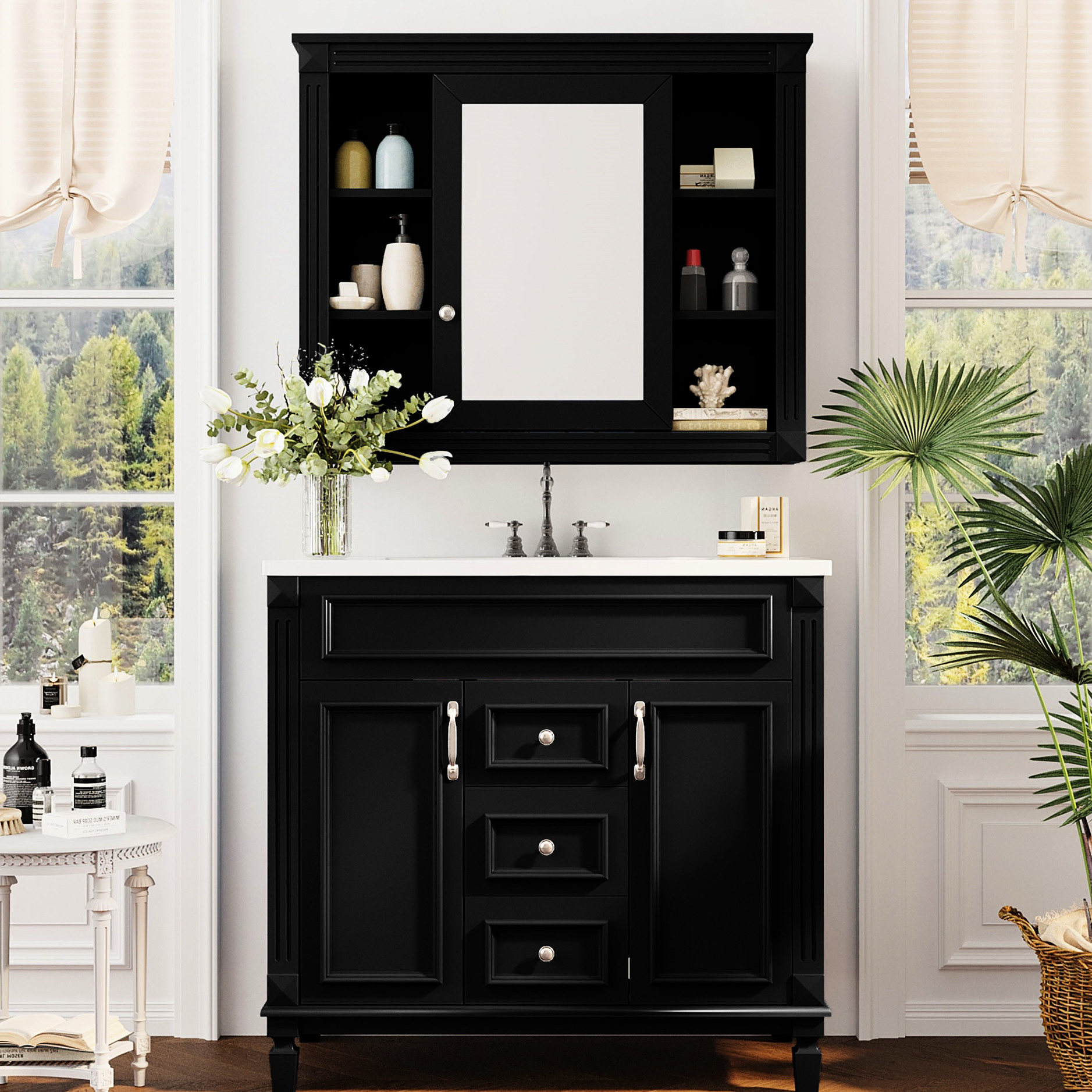 Vanity Images Bathroom Vanity with Mirror Cabinet | Ample Storage for Bathroom ...