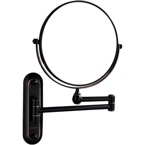 Bathroom Vanity Mirror,Metal Copper 8 Inch Double Mirror,Wall Hanging Makeup Mirror,3XMagnification Vanity Mirror