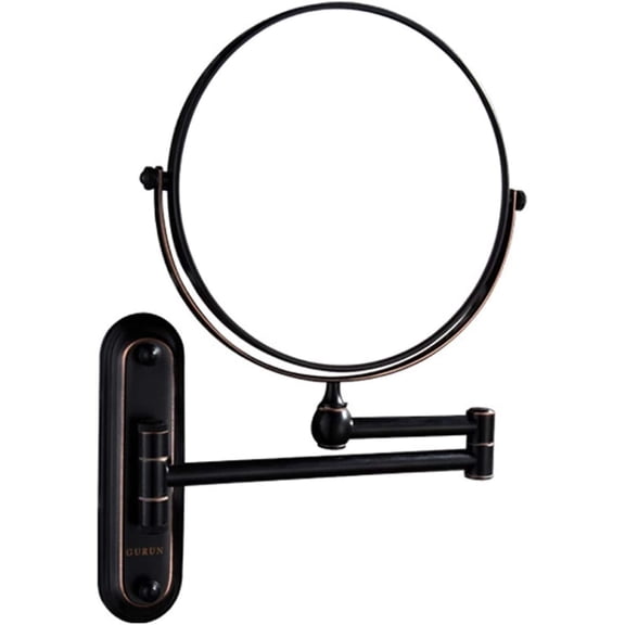 Bathroom Vanity Mirror,Metal Copper 8 Inch Double Mirror,Wall Hanging Makeup Mirror,3XMagnification Vanity Mirror