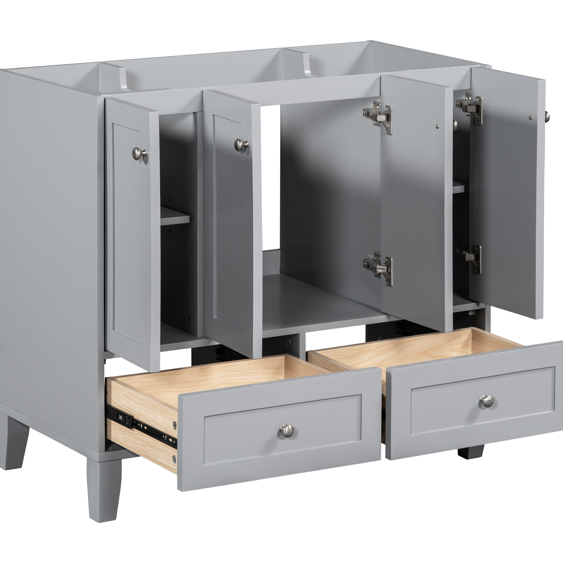 Bathroom Vanity - Solid Wood & Construction 4 Doors 2 Drawers ...