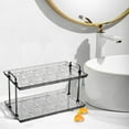 thumbnail image 1 of Bathroom Vanity Storage, 2 Tier Countertop Organizer, Modern Clear Glass, Keeps Countertop Clutter-free, Bathroom Decor, Small Space Storage, Stackable Shelf, High-quality Acrylic, Perfect, 1 of 7