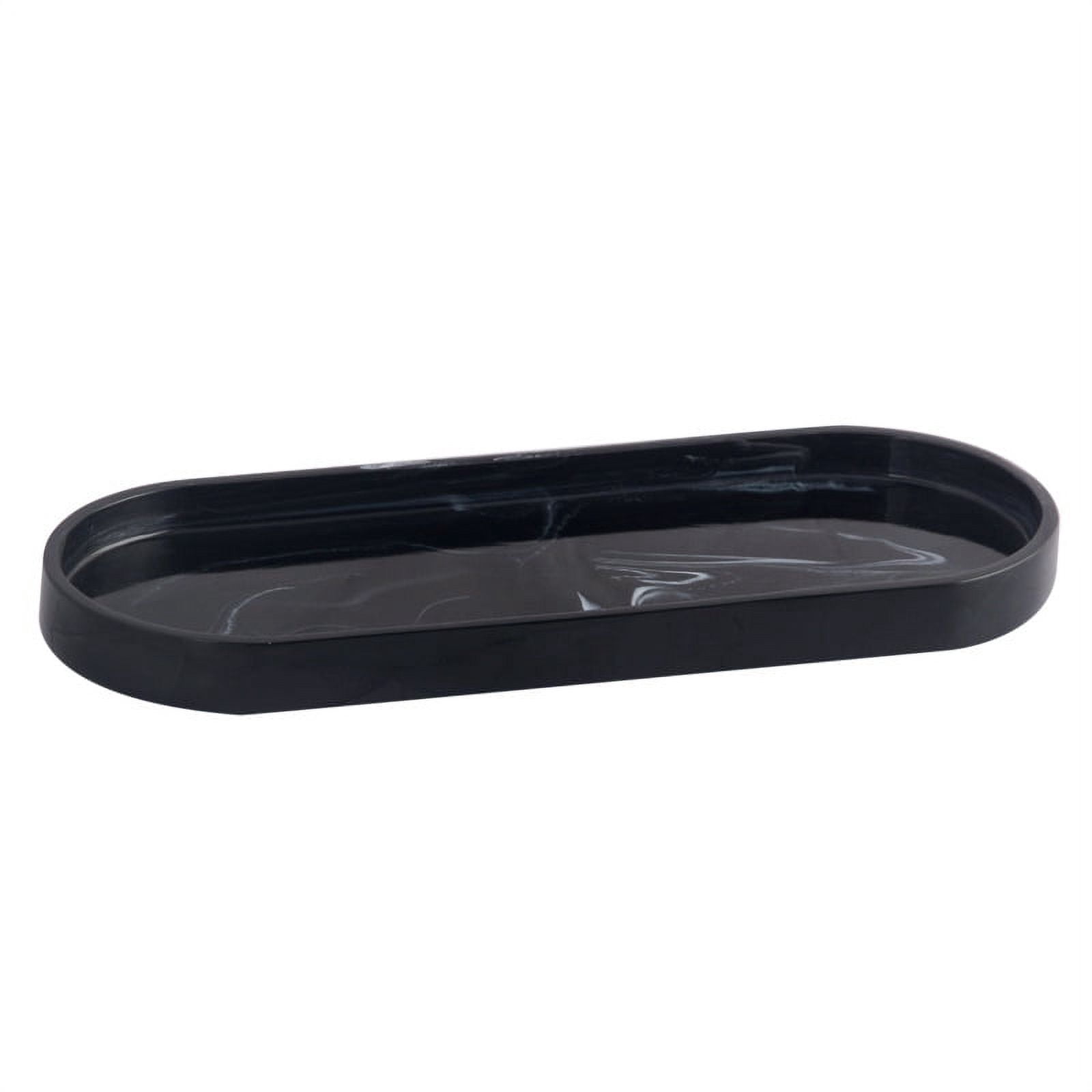 Bathroom Vanity Tray Oval, Toilet Tank Top Tray Non Slip, Resin Storage
