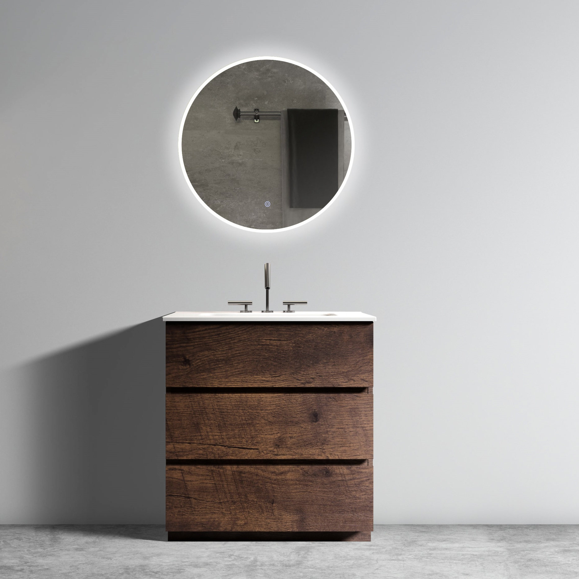 Curated visual reference: Bathroom Vanity Unit Integrated 45 Sloping Design Photo Inspiration