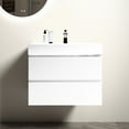 thumbnail image 1 of Bathroom Vanity | Wall Mounted, White Color Scheme for Bright Space | E1 Grade MDF, Eco - friendly Option | Silent DTC Soft - closing Drawers, 1 of 5