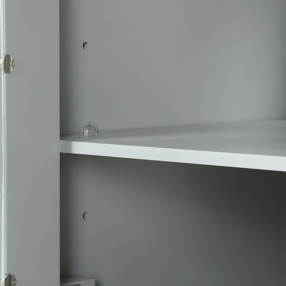 Bathroom Vanity With Sink 24", Grey, Solid Wood & , Two Drawers Cabinet, Adjustable Shelf Base 24" Vanity, Cabinet And Drawers, Storage