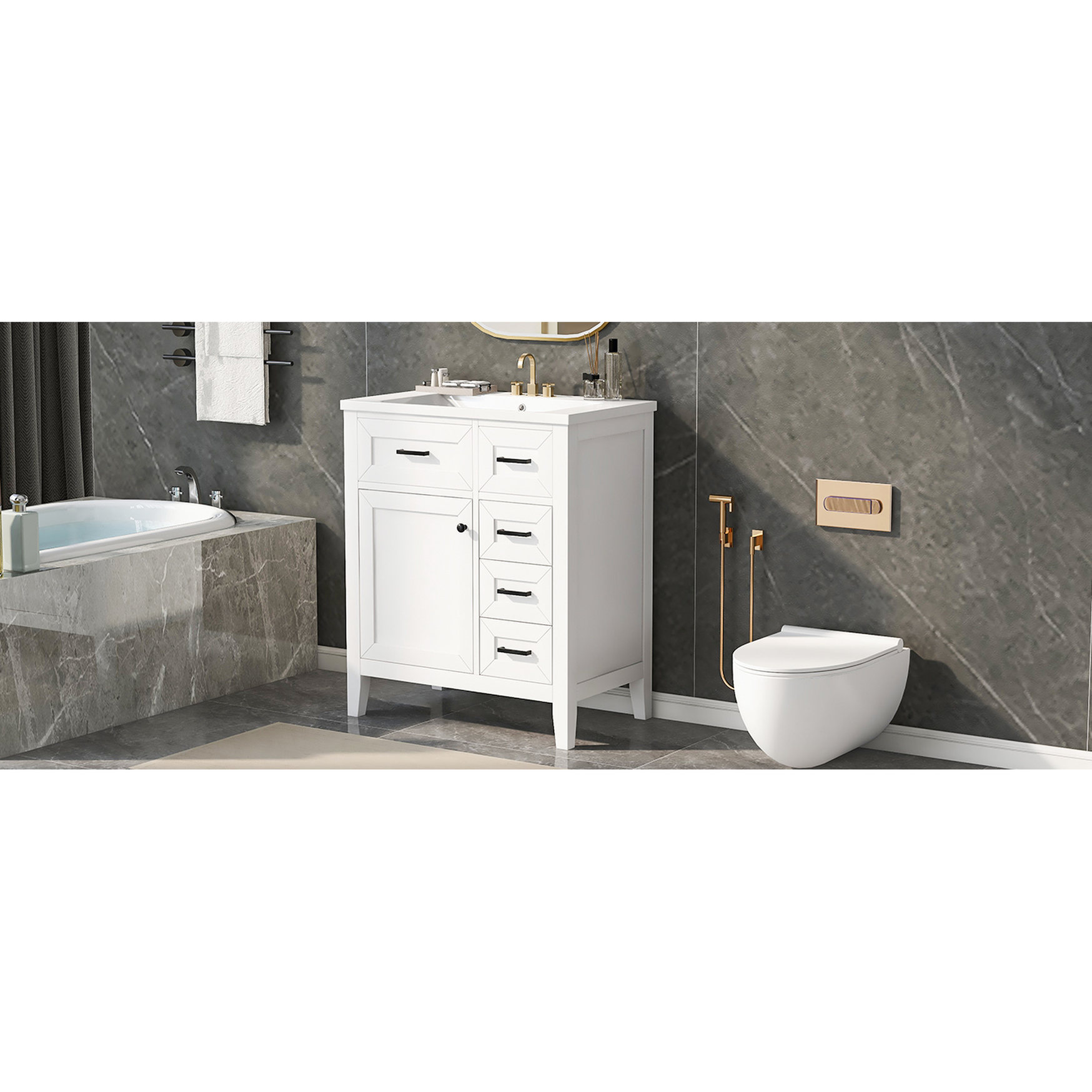 Bathroom Vanity with Drawers / 30