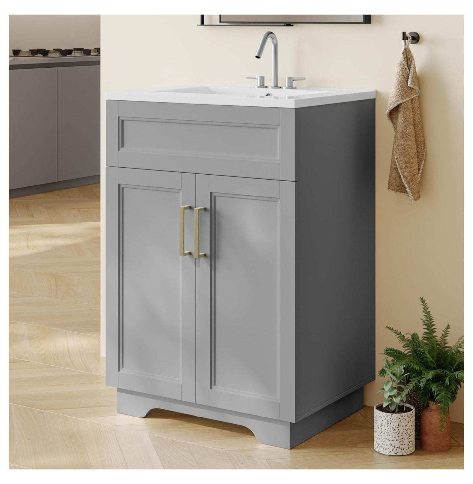 Bathroom Vanity with Sink, 24-Inch - Bathroom Sink Cabinet, Bathroom ...