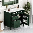 thumbnail image 1 of Bathroom Vanity with Textured Handle and Ceramic Sink for a Unique Look, 1 of 6