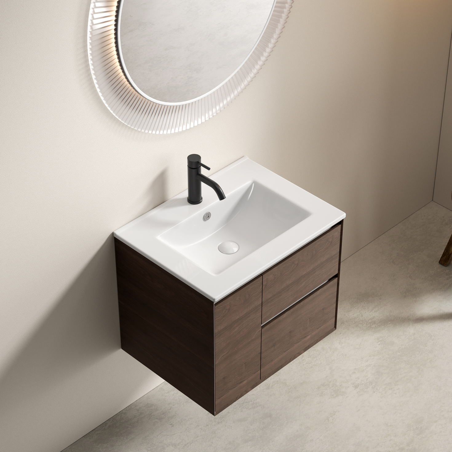 Bathroom Vessel Sink, 24" x 18" Rectangle Bathroom Sink Above Counter, Rectangle Modern Porcelain Ceramic Bathroom Vessel, Vanity Sink, Art Basin Glossy, White