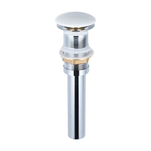 Bathroom Vessel Sink Drain - No Overflow - White