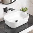 Bathroom Vessel Sink, Eridanus 16" x 13" White Vessel Sink Oval